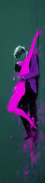 Free dark romance bookmark featuring a couple in a twisty dramatic pose